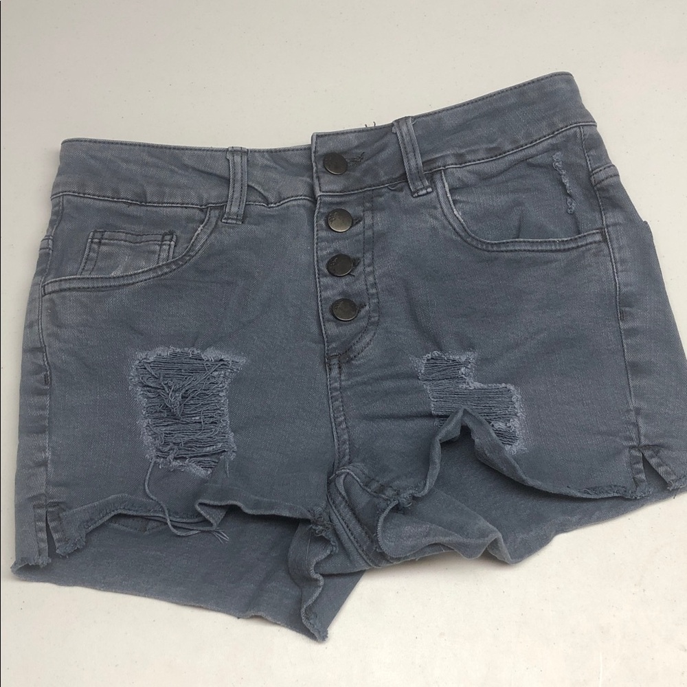 HARLOW GRAYWASH HI-RISE JEAN SHORTS W28 ⭐️